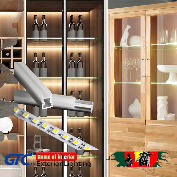 8mm Glass profile Light Chanel (image for) 8mm Glass profile Light Chanel