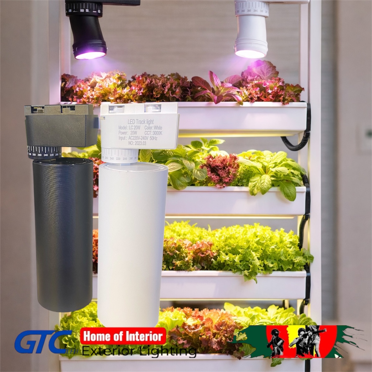 20 Watt Track Plant Grow Light (image for) 20 Watt Track Plant Grow Light