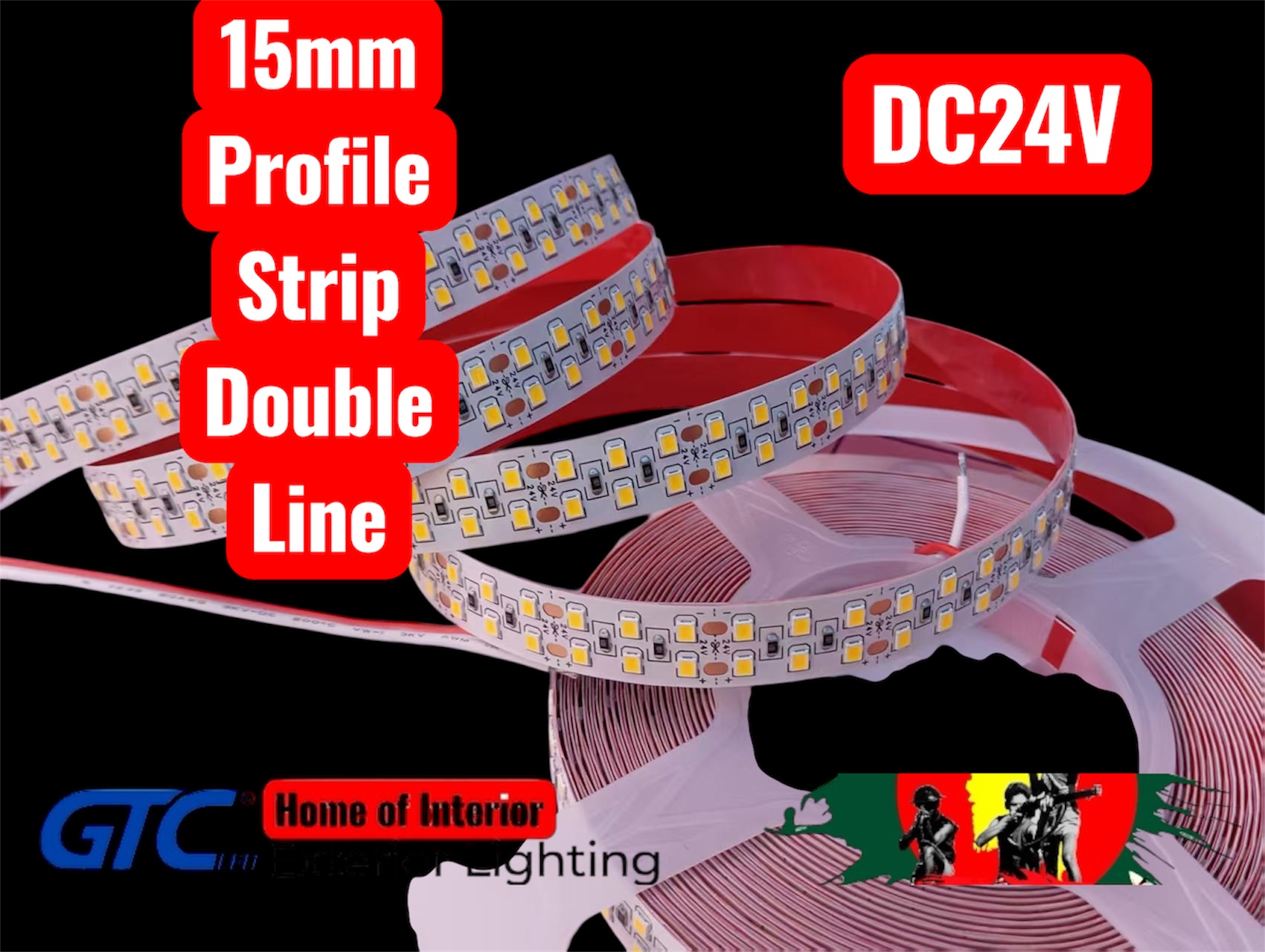 15mm Double Line Strip 4000k (image for) 15mm Double Line Strip 4000k