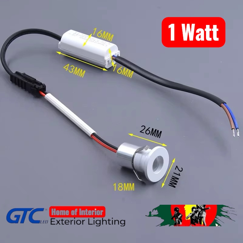 1 Watt Mini Spot White (image for) 1 Watt Mini Spot White