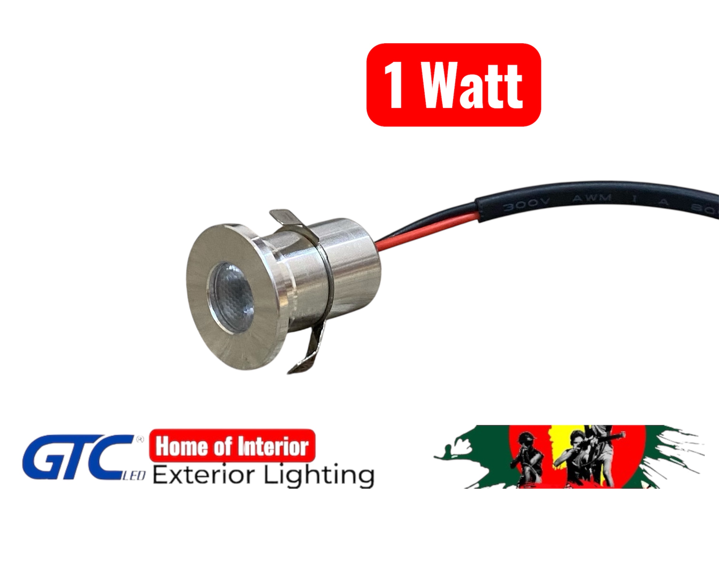 1 Watt Mini Spot Silver (image for) 1 Watt Mini Spot Silver